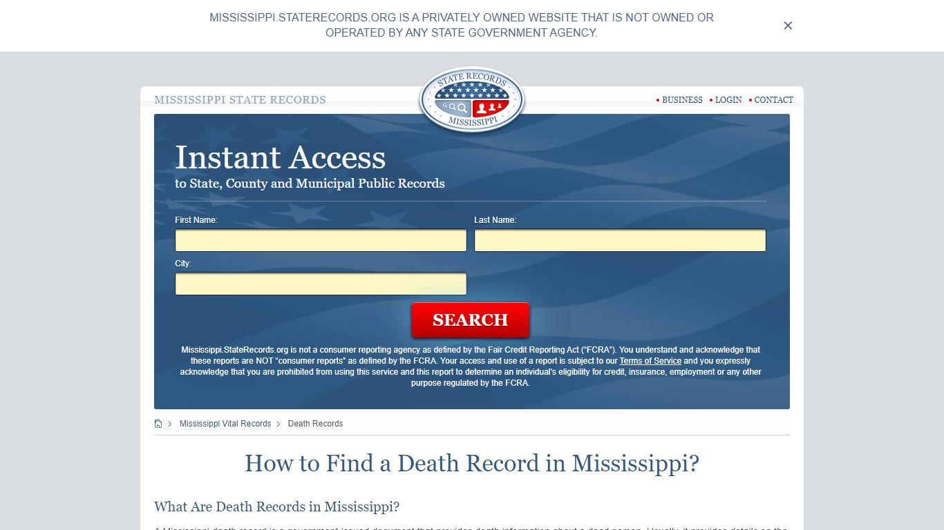 How to Find a Death Record in Mississippi?